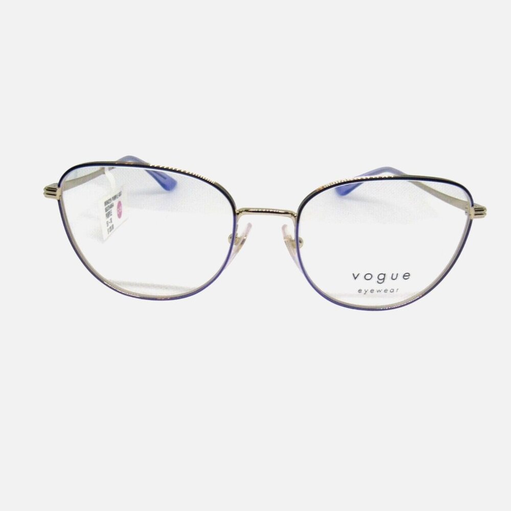 Vogue Womens Cat-Eye Eyeglasses Purple & Gold Frame 51-18 Lightweight Design‎